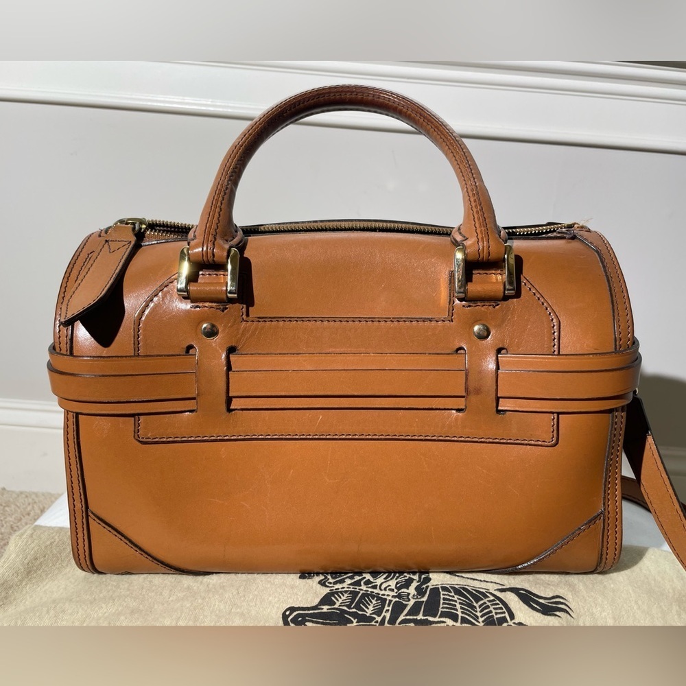 BURBERRY Alchester Bridle Belted DOCTORS Bag BROWN Purse Crossbody Leather ITALY - Picture 5 of 16
